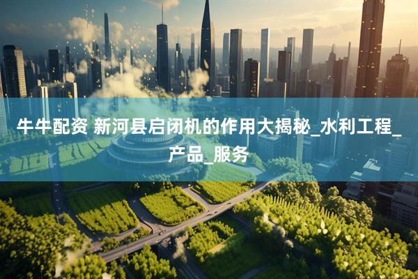 牛牛配资 新河县启闭机的作用大揭秘_水利工程_产品_服务