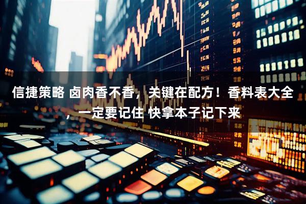 信捷策略 卤肉香不香，关键在配方！香料表大全，一定要记住 快拿本子记下来